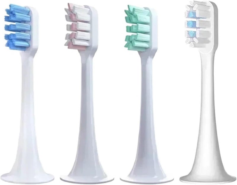 Replacement Sonic Electric Toothbrush Heads 4 Colors With Anti Dust Caps 20 Pieces 10 White 10 Blue - Image 1