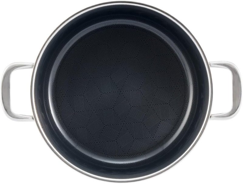 Arshia Hybrid Stainless Steel Non-Stick Casserole Pot with Lid, 28 cm, Silver - Image 2