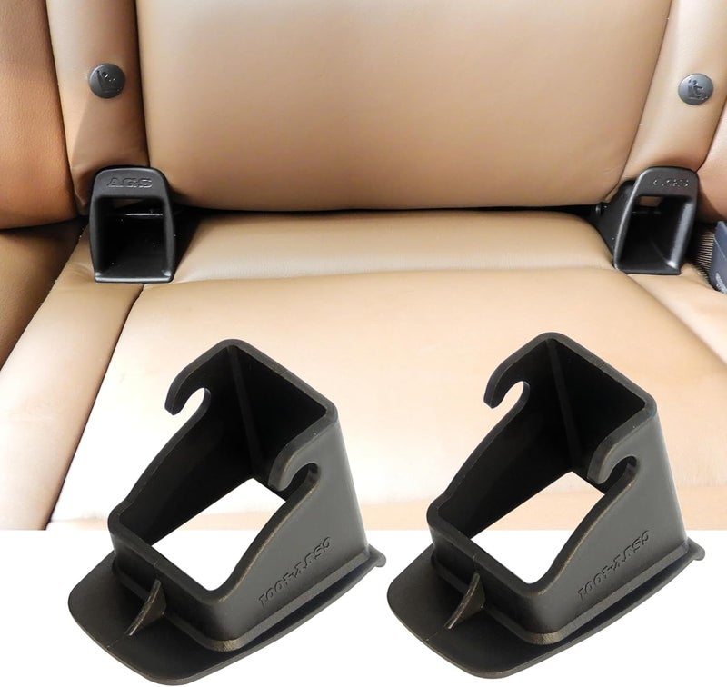 دليل تثبيت حزام واجهة ISOFIX، قطعتان من دليل تثبيت مشبك واجهة ISOFIX لمقعد السيارة، أخدود تثبيت ثابت، موصل حامل مقعد السيارة، أسود خطط شراء ميسورة - Image 1