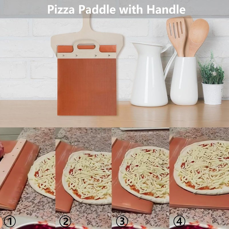 Suicune Sliding Pizza PeelNon Stick Pizza PeelPizza Spatula Paddle WoodPala per Pizza Scorrevole EffestoThe Pizza Peel That Transfers Pizza Perfectly - Image 2