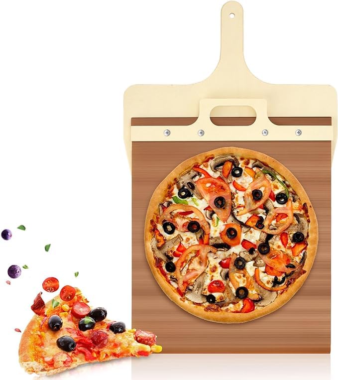 Suicune Sliding Pizza PeelNon Stick Pizza PeelPizza Spatula Paddle WoodPala per Pizza Scorrevole EffestoThe Pizza Peel That Transfers Pizza Perfectly - Image 1