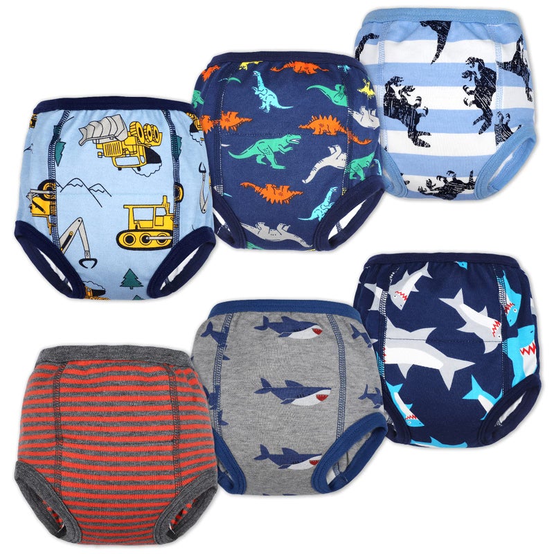 MooMoo Baby MooMoo Baby Cotton Training Pants Strong Absorbent Toddler Potty Training Underwear for Baby Boy Pee Pants 4T