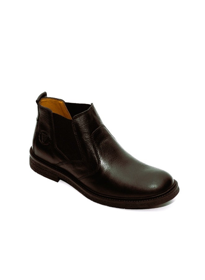 Levent Genuine Leather Men Chelsea Boot - Brown - Image 2