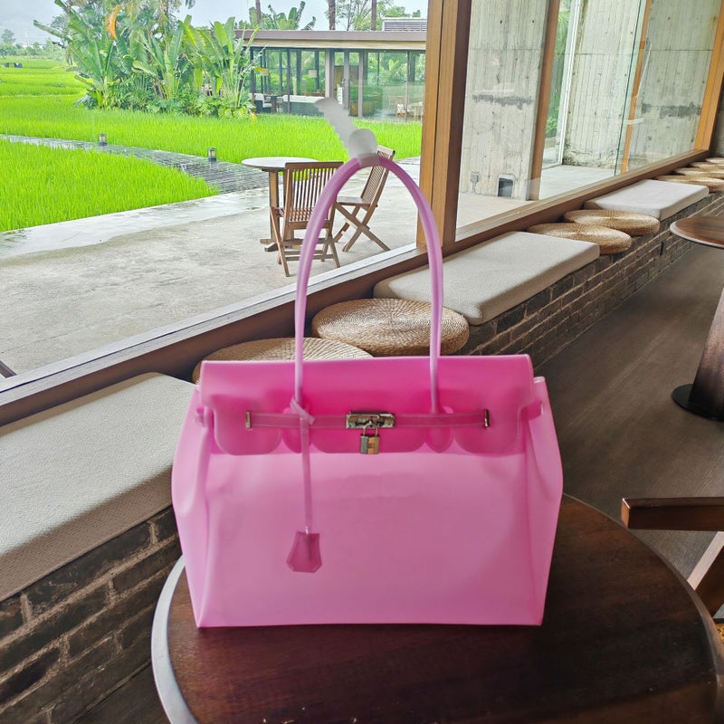 Transparent Jelly Large Tote Bag for Women - Image 5