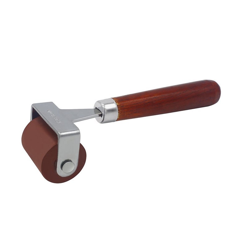 MyLifeUNIT Rubber Brayer, Brayer Ink Roller, Soft Rubber Brayer Roller with Wooden Handle - Image 1