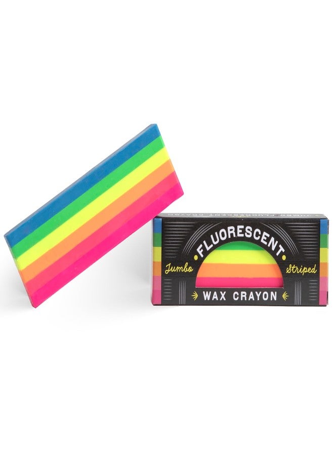 eeBoo: Jumbo Wax Crayon: Rainbow Fluorescent - 6 Vibrant Colors in One Chunky Crayon, 4" x 1.5" x 0.625" Block, Art & Coloring Supplies, Kids Ages 3+ - Image 1