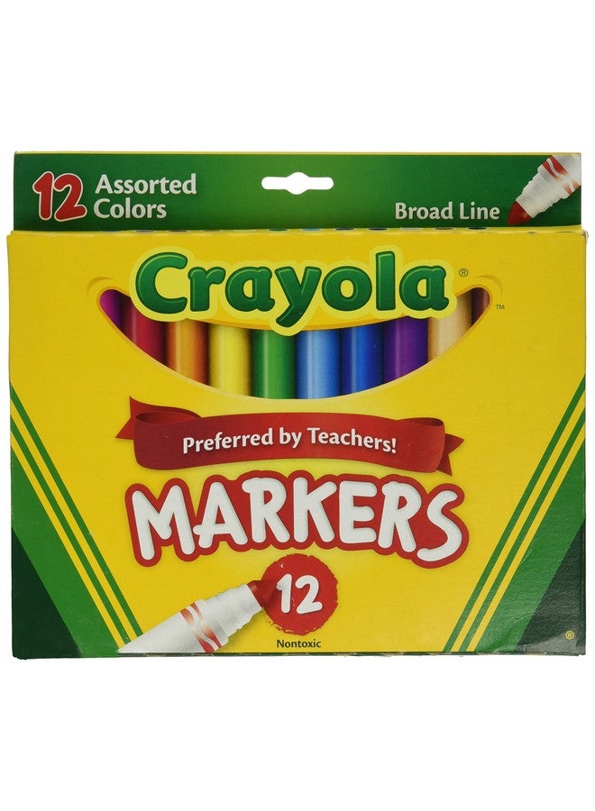 Crayola Markers Conical Tip 12 Set - Image 1