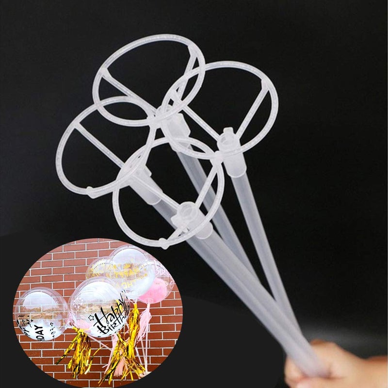 Efay 20 Packs Balloon Sticks 27 Long Large Balloon Stands Holders with Base for Table Desktop Centerpieces - Image 2