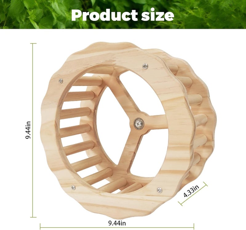 DINTSTYLE Bird Stand Perch Toy,Interactive Rocking Parakeet Toy and Perch, Wooden Exercise Wheel Cockatiel Toy, Intelligence Puzzle Enrichment Toys,Bird Playground Play Stands for Conure Budgie(D) - Image 2