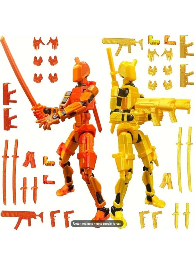 3D Printed Multi-Joint Articulated Dolls Special Forces Series Collectible Toys Adult Plastic Assembled Models-Color:Black  - Image 2