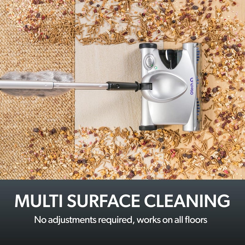 Gtech SW02 Cordless Lithium Carpet and Hardwood Floor Sweeper - Cordless Adjustable Vacuum - Up to 60 Minutes of Runtime - Rechargeable 7.2v Li-ion Battery - Lightweight (3.5 lbs.) - Image 4