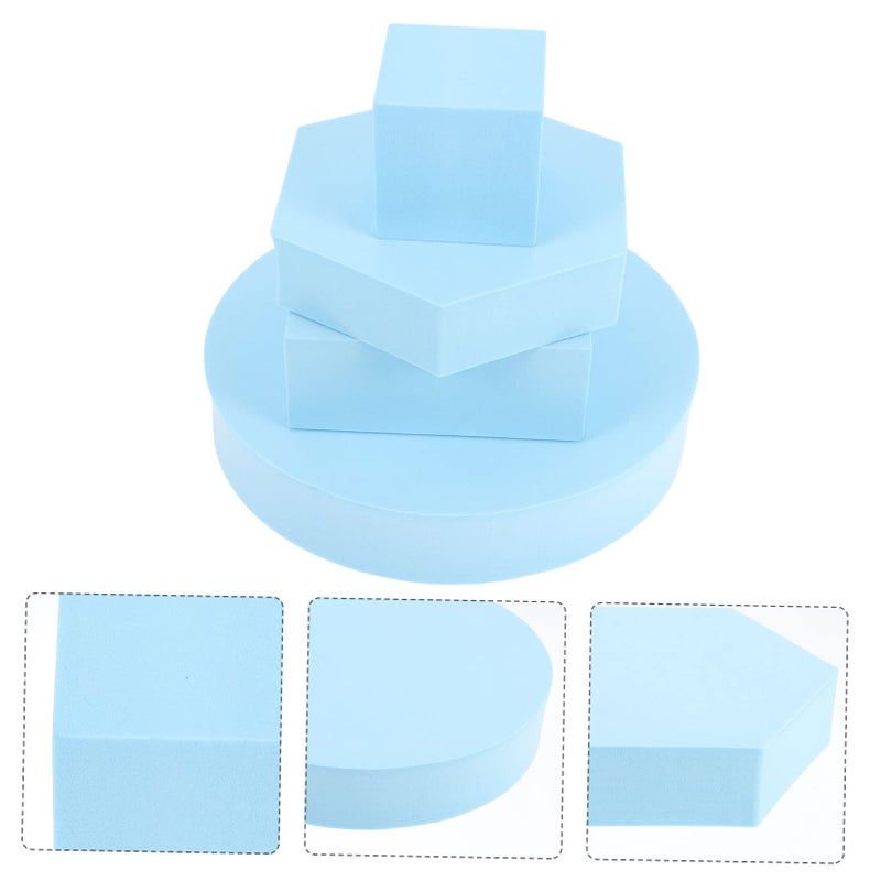 4pcs Lightweight Geometric Cube Photo Props For Jewelry Cosmetic Food Styling Background Display Blocks - Image 3