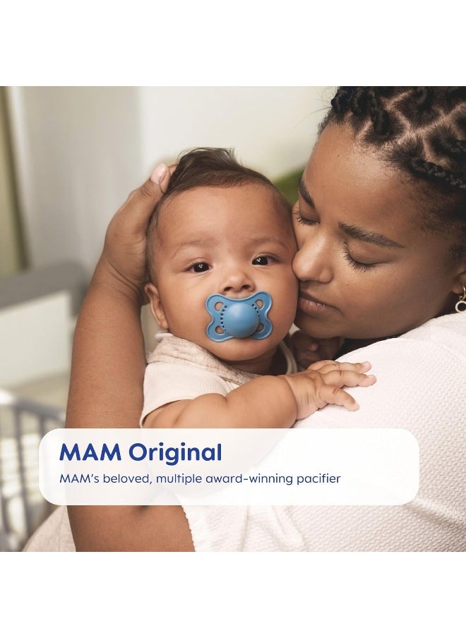 MAM MAM Variety Pack Baby Pacifier, Includes 3 Types of Pacifiers, Shape Helps Promote Healthy Oral Development, 0-6 Months, Unisex, 3 Count (Pack of 1)  - Image 3