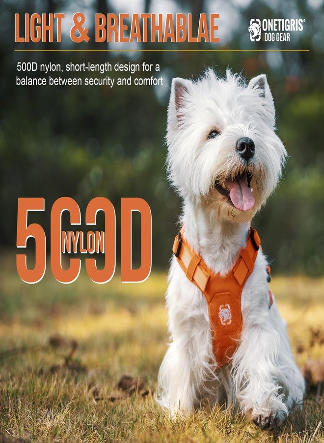 Onetigris Small Harness Dog Harness and Leash Set,MINI Trooper No Pull Dog Vest Fully Adjustable Harness for Puppy Dog and Cats, Dog Vest Harness for XXXS XXS XS Pets (Orange, XXXS) - Image 5
