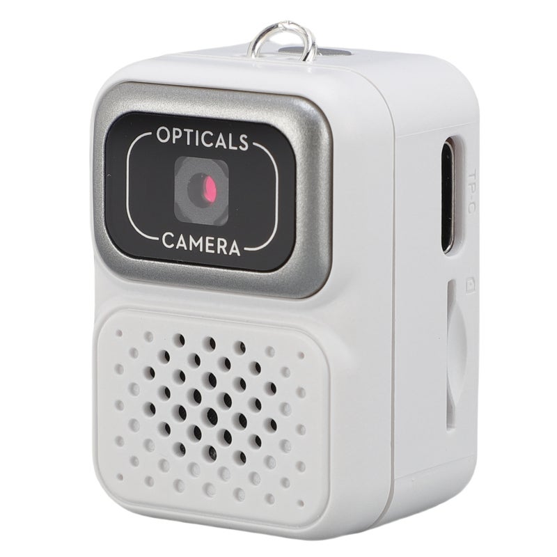 Mini Camera: White 2MP 480P HD Image Quality - Long Battery Life Wearable Keychain Camera for Outdoor Travel Cycling Mountaineering Pet Monitoring - Image 5