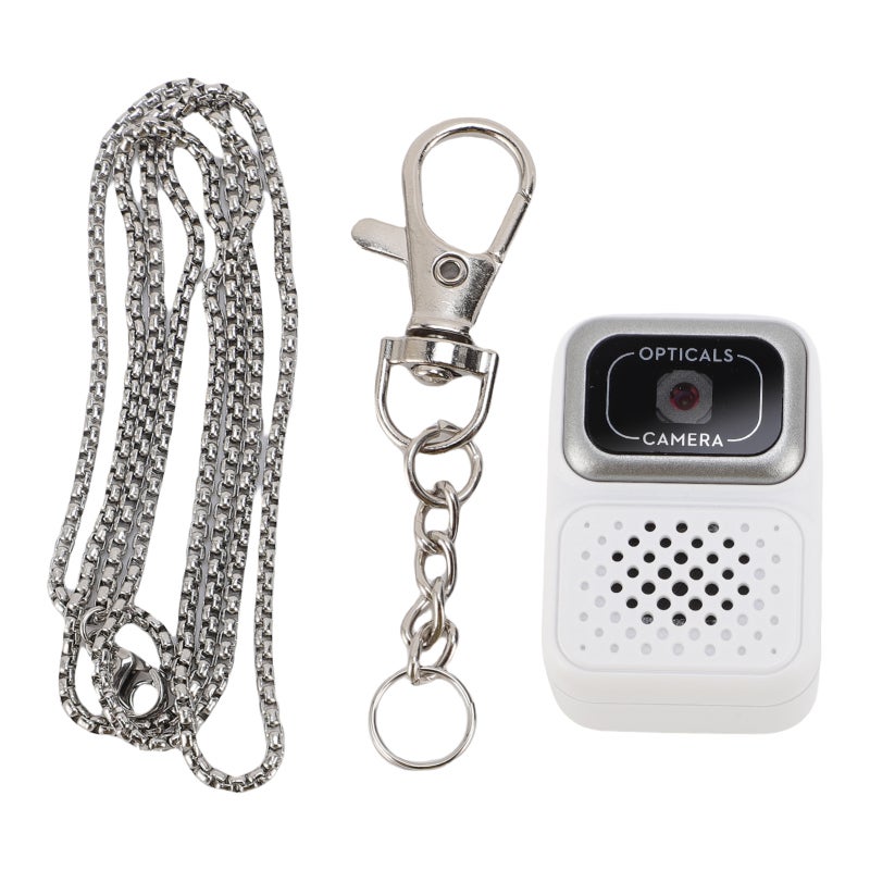Mini Camera: White 2MP 480P HD Image Quality - Long Battery Life Wearable Keychain Camera for Outdoor Travel Cycling Mountaineering Pet Monitoring - Image 1
