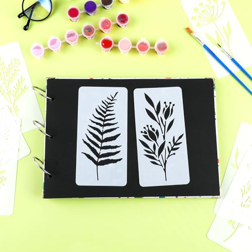 Jeffdad Stencils for Painting on Wood, Reusable Flower Stencils Painting Crafts Templates Drawing Stencil for Painting on Wood, Wall, Furniture(18) - Image 3