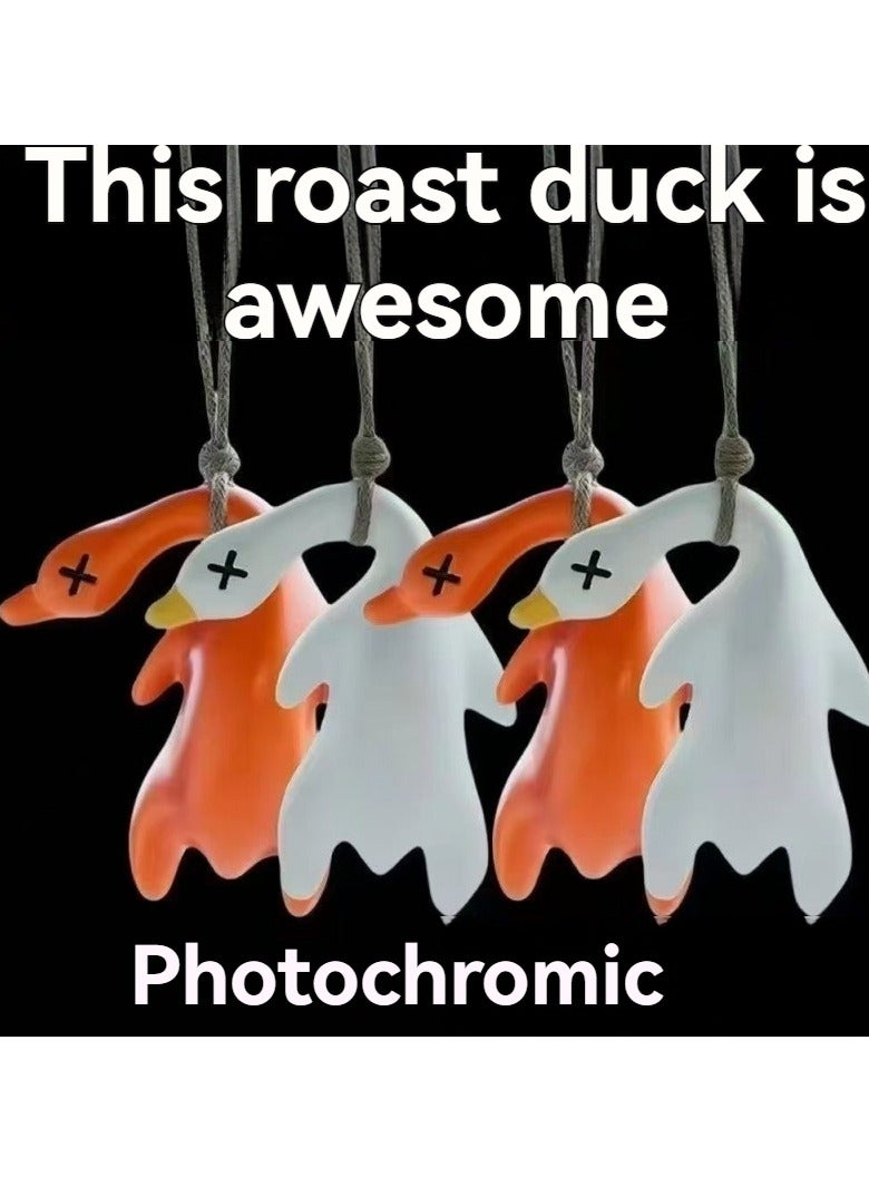 M MIAOYAN Color-Changing Roast Duck Keychain – Creative BBQ-Themed Cute Decorative Pendant - Image 1