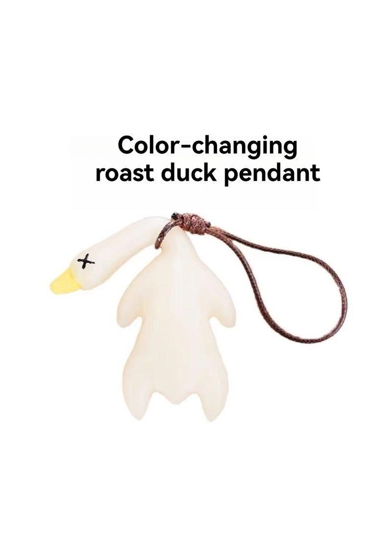 M MIAOYAN Color-Changing Roast Duck Keychain – Creative BBQ-Themed Cute Decorative Pendant - Image 5