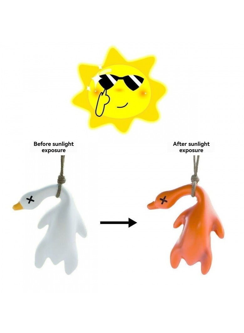 M MIAOYAN Color-Changing Roast Duck Keychain – Creative BBQ-Themed Cute Decorative Pendant - Image 3