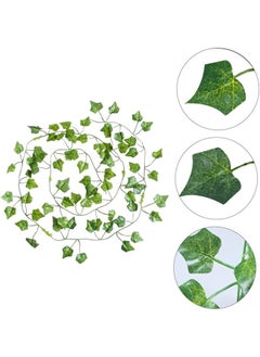 Generic 2 items Artificial Ivy Leaf Vine Green 2.1m， Vines Fake Ivy Leaves Artificial Ivy Garland Greenery Hanging Plants Green Vines for Bedroom Party Wedding Wall Indoor Outdoor Home Decor  - Image 3