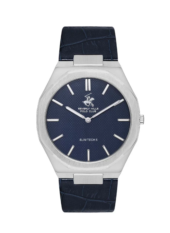 BEVERLY HILLS POLO CLUB Beverly Hills Polo Club BP3607X.399 Men Analog Display Watch & Leather Strap Dark Blue