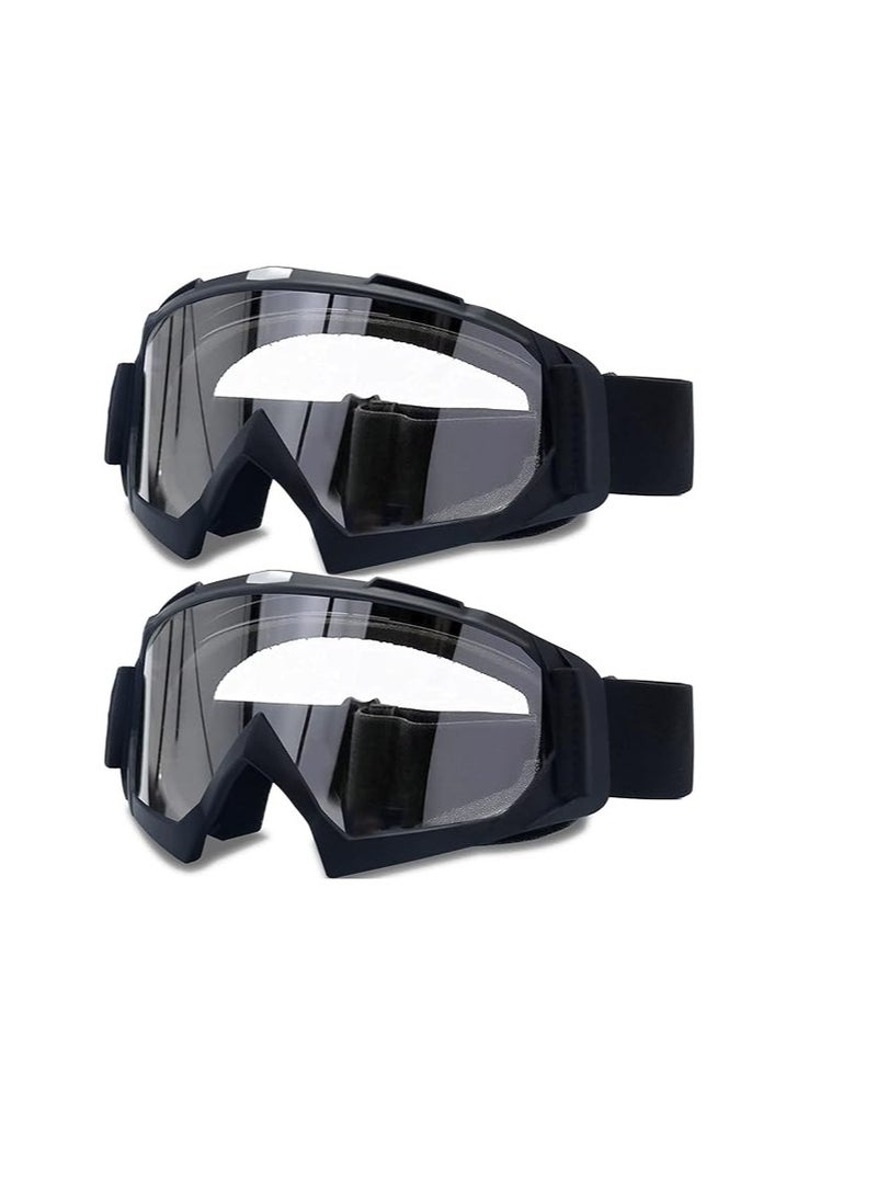 KASTWAVE 2-Pack Youth Dirt Bike Goggles for ATV and Motorcycle, Windproof and Dust Proof Racing Goggles for Kids and Adults - Image 1