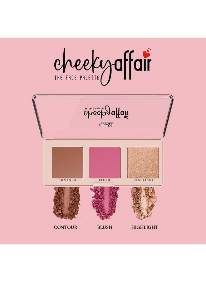 جلام 21 لوحة الوجه Cheeky Affair من Glam21 | لوحة متعددة الأغراض 3 في 1 لتحديد الوجه وأحمر الخدود وإبراز الوجه | تركيبة تدوم طويلاً | مقاومة للماء | مقاومة للتعرق | Sunset-8.6 جم - Image 3
