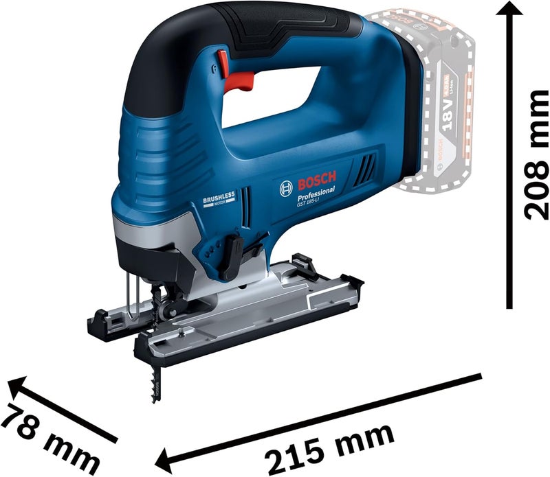 BOSCH Gst 185-Li Cordless Jigsaw, Battery Or Charger - 0 601 5B3 021 - Image 3