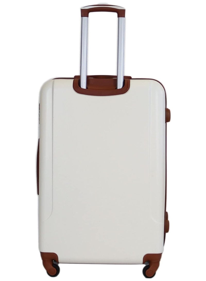 LIMOS suitcase set of hard shell luggage set with spinning wheels & 3 digital number lock set of 4 pieces trolley bags (20/24/28/14” inches) beige - Image 3