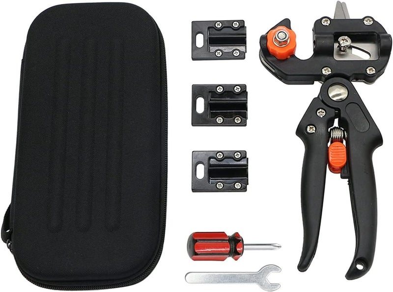 eWINNER Grafting Machine Cutting Tool Garden Fruit Tree Professional Pruning Shears Tool Kit with 3 Blades (V & U & Ω Shaped) and Sturdy Comfort Handle for Professional Efficient Pruning and Grafting - Image 1