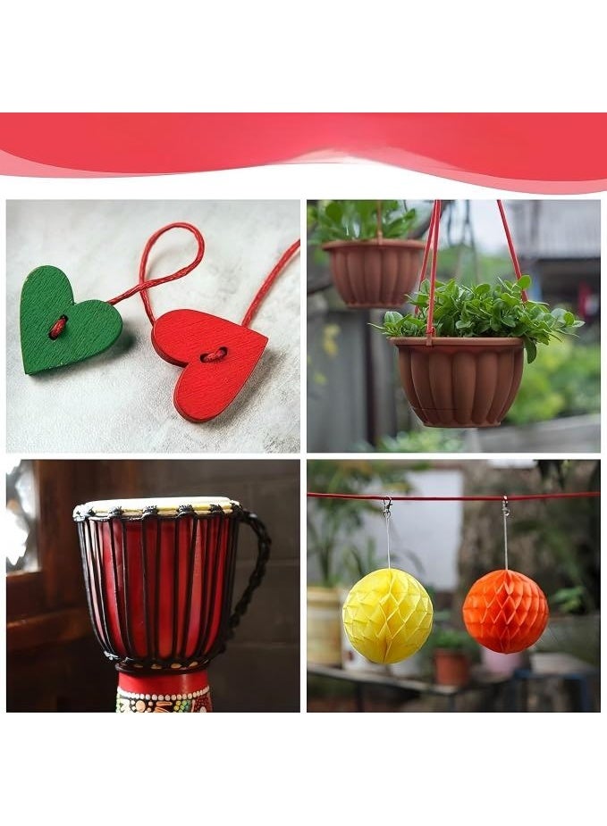 لفة من حبلين قطنيين ناعمين بطول 10 أمتار، حبل قطني طبيعي لأعمال المكرمية والحرف اليدوية وديكور المنزل. - Image 2