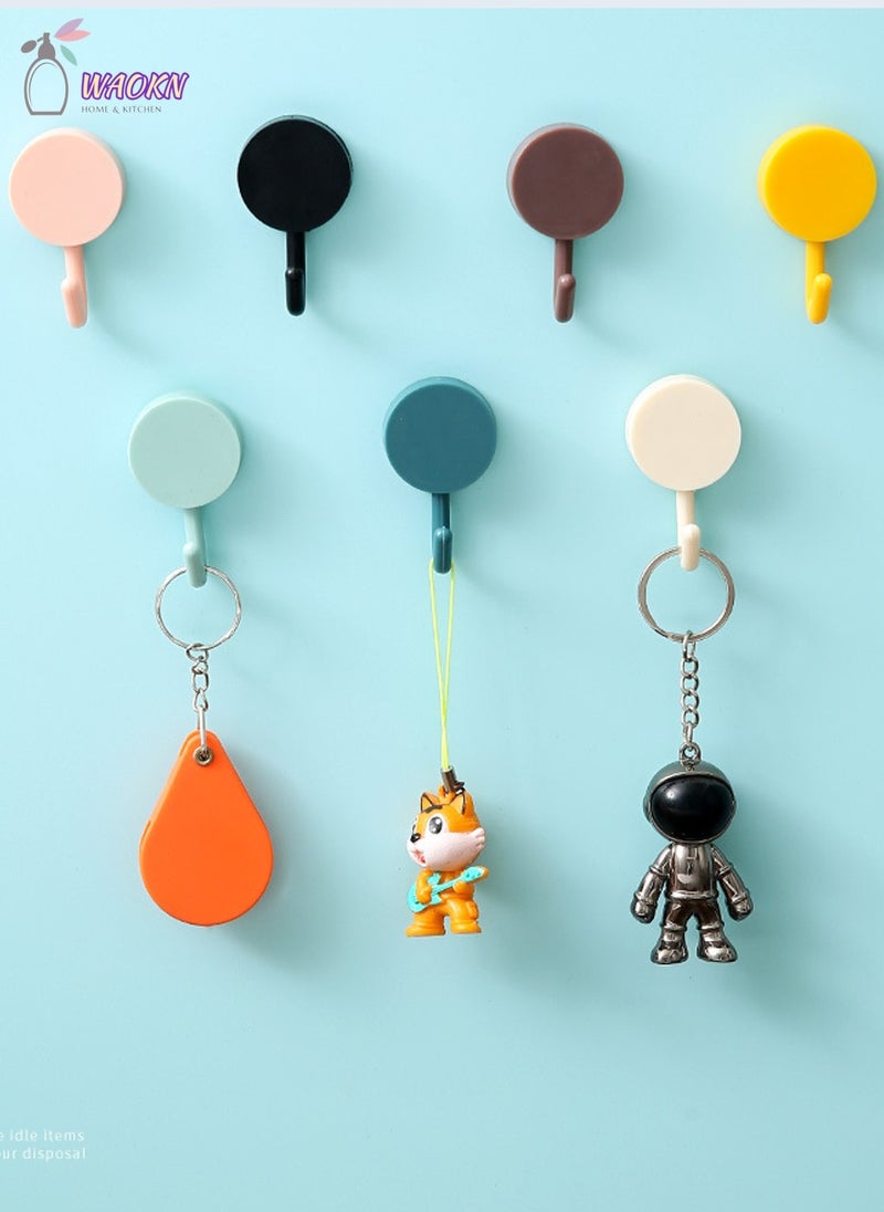 WAOKN 14 Pieces Perforation-Free Wall Hook Strong Without Drilling Coat Bag Bathroom Door Kitchen Towel Hanger Hooks Color Traceless Hook Home Storage Accessories  - Image 4