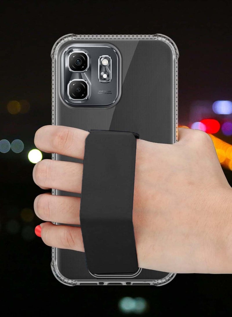 دبليو تيك غطاء وسادة هوت 50i / سمارت 9 4G 2024 TPU هوت 50i / سمارت 9 4G TPU غطاء وسادة هوائية - شفاف / أسود - Image 3