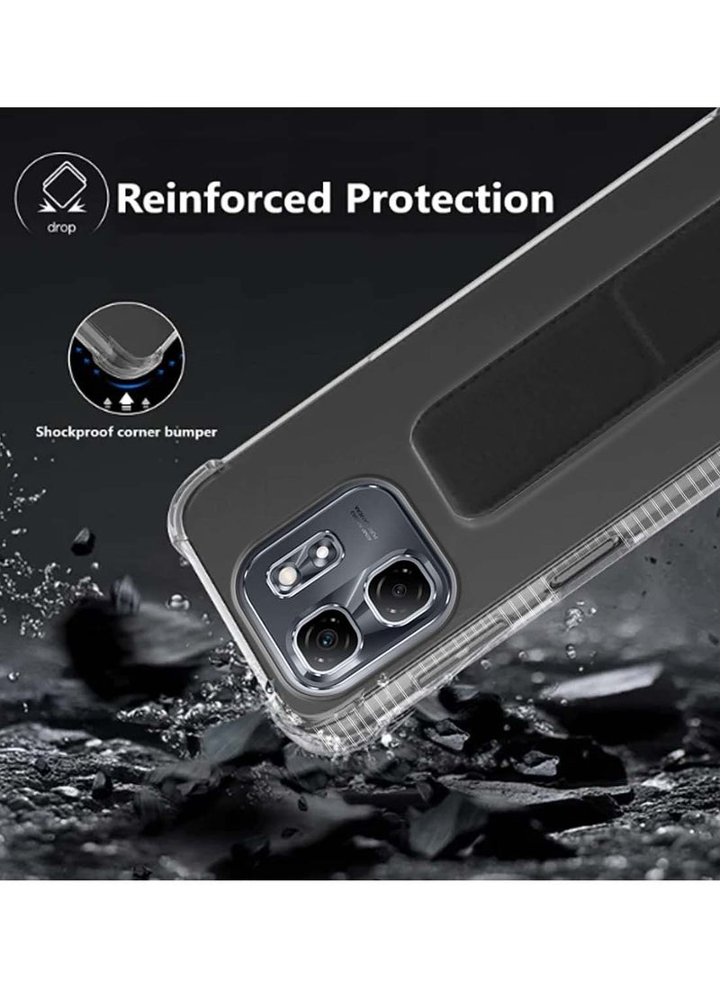 دبليو تيك غطاء وسادة هوت 50i / سمارت 9 4G 2024 TPU هوت 50i / سمارت 9 4G TPU غطاء وسادة هوائية - شفاف / أسود - Image 4