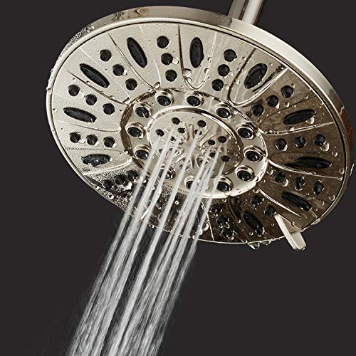 AquaDance BRUSHED NICKEL High Pressure 6-Setting 7" Rain Shower Head – Angle Adjustable, Anti-Clog Showerhead Jets, Tool-Free Installation - USA Standard Certified - Top U.S. Brand - Image 3