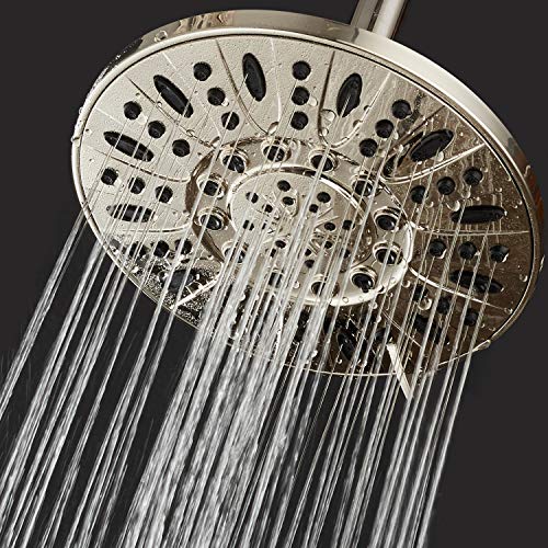 AquaDance BRUSHED NICKEL High Pressure 6-Setting 7" Rain Shower Head – Angle Adjustable, Anti-Clog Showerhead Jets, Tool-Free Installation - USA Standard Certified - Top U.S. Brand - Image 2