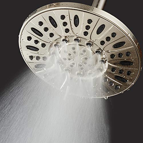 AquaDance BRUSHED NICKEL High Pressure 6-Setting 7" Rain Shower Head – Angle Adjustable, Anti-Clog Showerhead Jets, Tool-Free Installation - USA Standard Certified - Top U.S. Brand - Image 4
