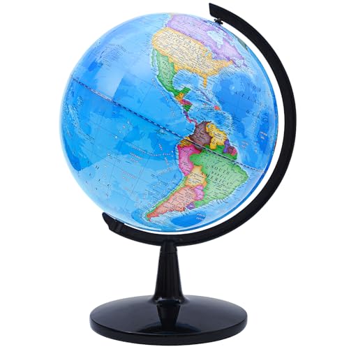 VAP World Globe for Children and Adults 12 inch Educational Spinning Earth Map with Stand SelfAssembled Interactive World Globes for Kids Teacher Classroom Students Desk Room and Office Decor - Image 1