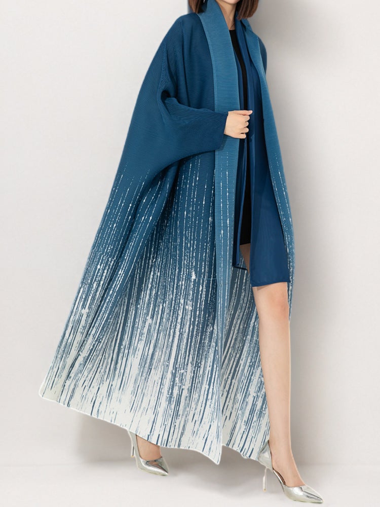 Middle East Muslim Robe Women'S Long Dress Women'S Loose Plus Size Pleated Gradient High-Grade Arabian Dubai Clothing - Image 3