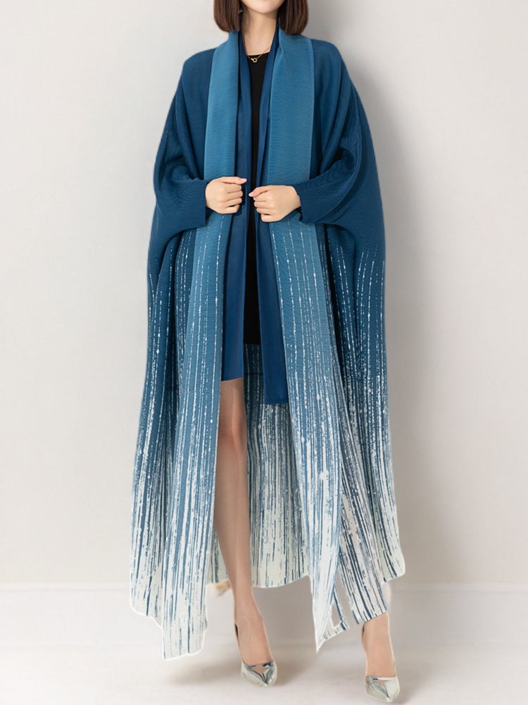 Middle East Muslim Robe Women'S Long Dress Women'S Loose Plus Size Pleated Gradient High-Grade Arabian Dubai Clothing - Image 2