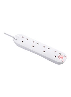 MASTERPLUG Masterplug Four Socket Power Surge Protected Extension Lead, 2 Metres, 25 x 5.5 x 3 cm, White  - Image 3