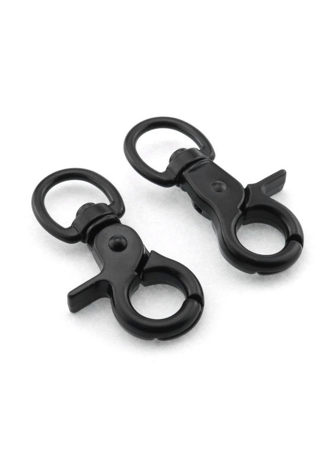 DGHAOP DGHAOP 2pcs Snap Hook Zinc Alloy 60mm Black Key Chain Door Lock Pets Cage Hook Belt Clip for Any Suitable Cage, Dog Traction Rope - Image 1