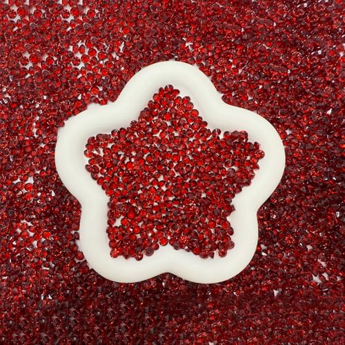 Angzhia 5000 pcs/Pack Wedding Table Scatter Confetti Crystals Acrylic Diamonds 6 mm Rhinestones for Wedding, Bridal Shower, Vase Beads Decorations (6mm, Burgundy) - Image 1