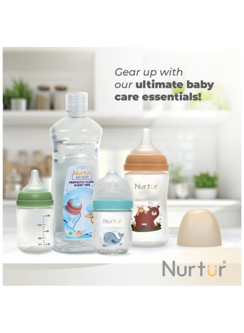 Nurtur-160Ml Pp Bottle With Wide Teat - Green / Dino - Image 5