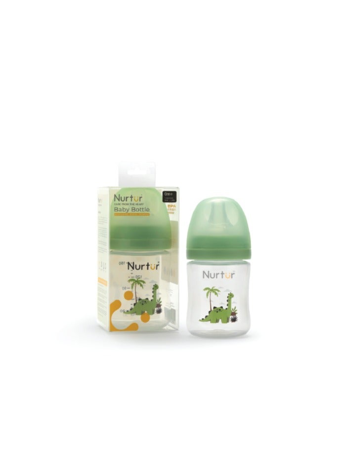 Nurtur-160Ml Pp Bottle With Wide Teat - Green / Dino - Image 2