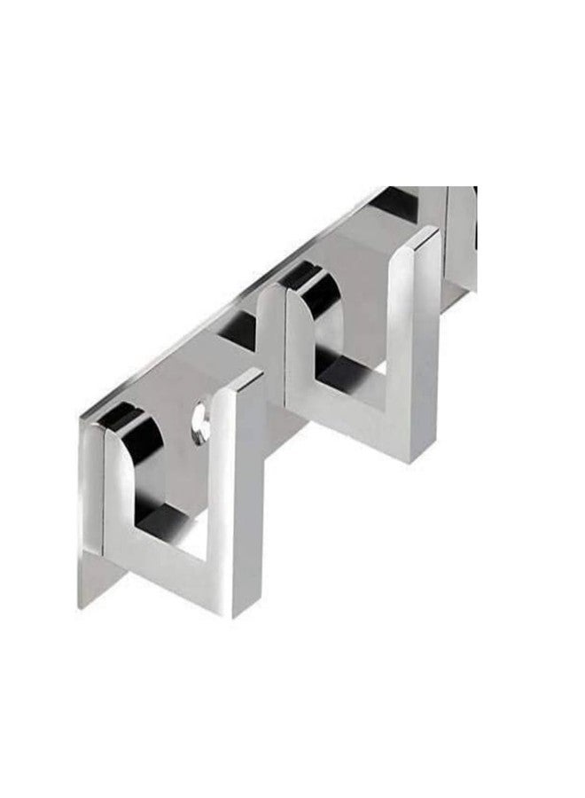 BATHONIX L-Hook Hanger Stainless Steel 6 Pin Cloth Hanger Bathroom, Kitchen, Wall Wardrobe Door, Hooks for Hanging Keys, Clothes Holder Hook Rail (Pack of 2) - Image 2