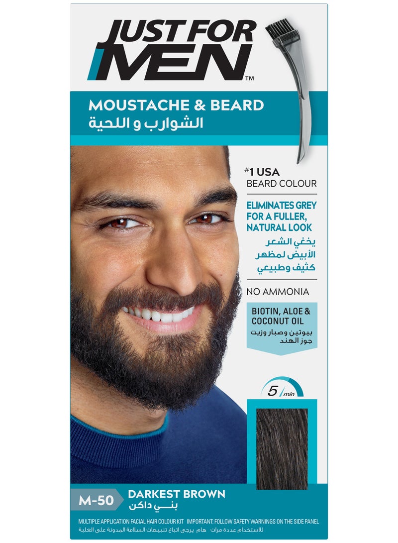 Just For Men Moustache Beard Gel Darkest Brown - Image 1