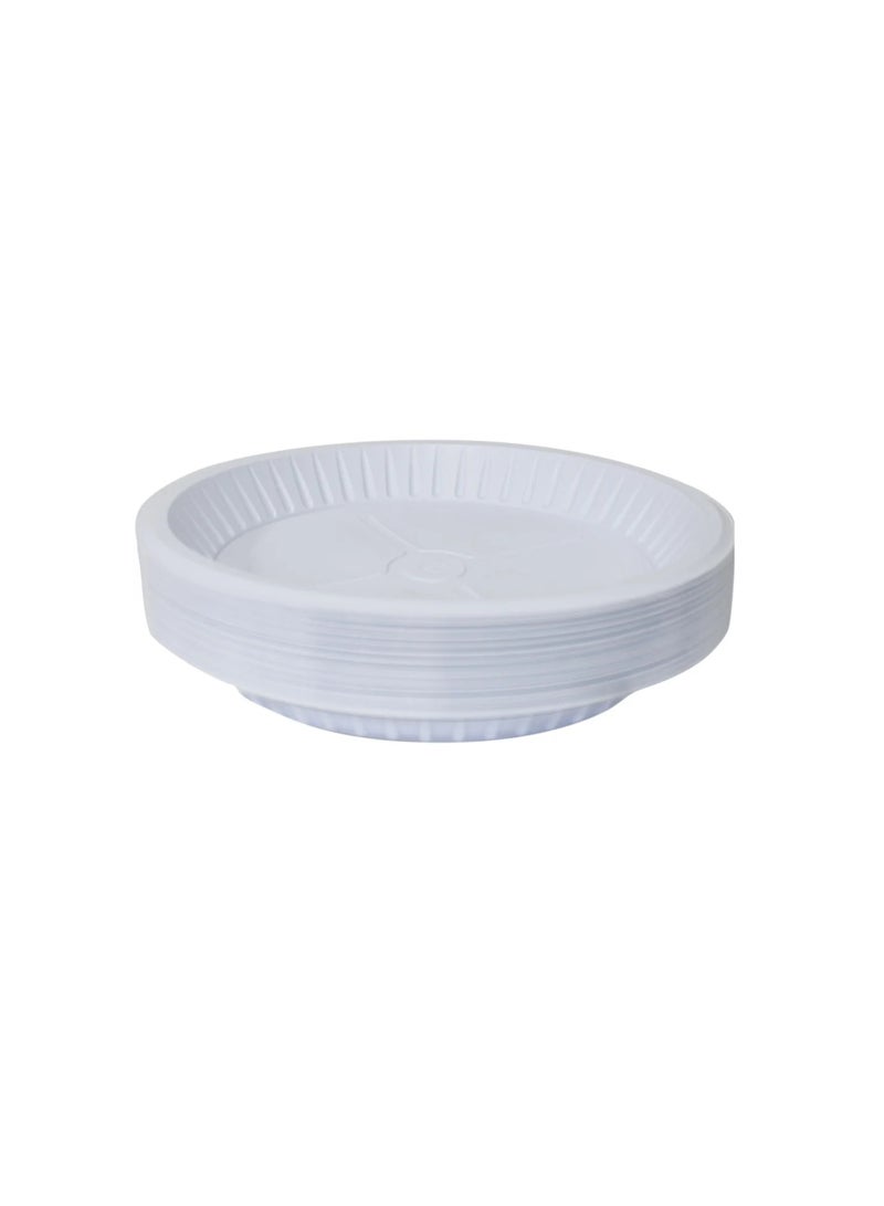 Alba Plastic Durable Plastic Party Plates Medium 22cm Ideal for All Occasions and Sturdy 500 Pcs - Image 2