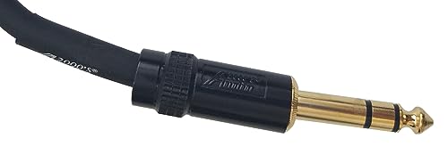 AUDIO 2000'S Audio2000'S E26103 Three-Feet Gold-Plated 1/4-Inch TRS Right Angle to Gold-Plated 1/4-Inch TRS Straight Audio/Patch/Stage/Recoding Cable (One 3-Feet Cable) - Image 4